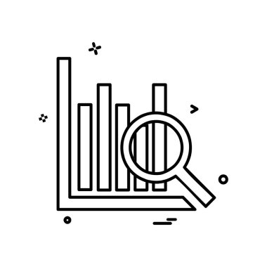 İş grafiği düz simge vektör çizim 