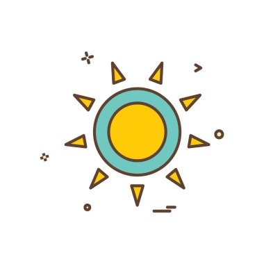 Güneş simgesi tasarım vektörü
