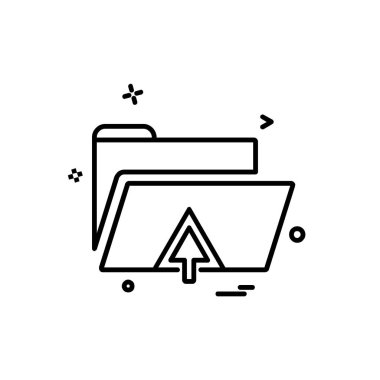 Klasör simge tasarlamak vektör 