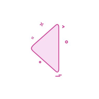 Sol ok simgesi tasarım vektörü