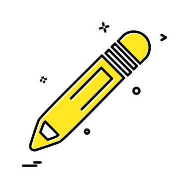 Kalem simgesi tasarım vektörü 