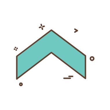 Yukarı ok simgesi tasarım vektörü