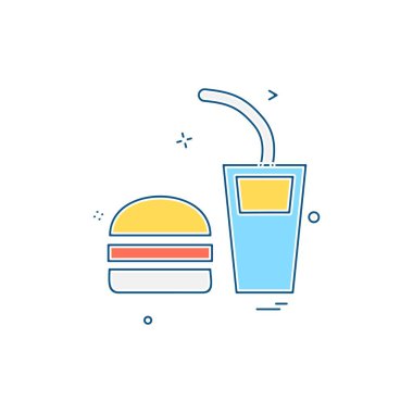 Gıda simgesi tasarım vektörü