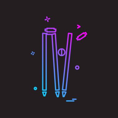 wicket cırcır böceği ikonu vektör tasarımı