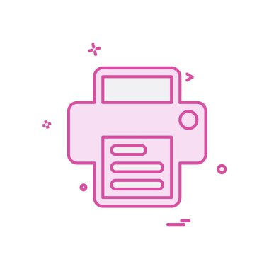 Yazıcı simgesi tasarım, vektör çizim