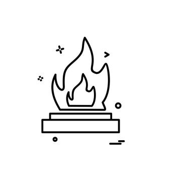 Simge tasarım vektörünü ateşle 