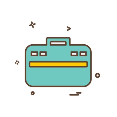 Evrak Çantası'nı simge tasarlamak vektör 