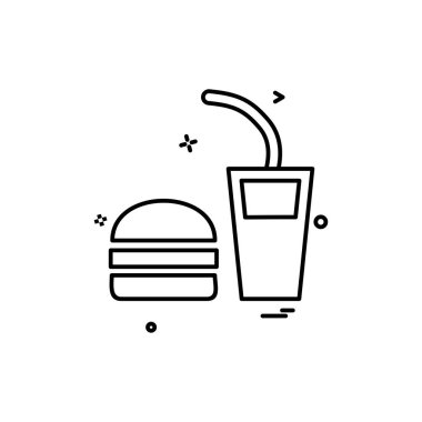 Gıda simgesi tasarım vektörü