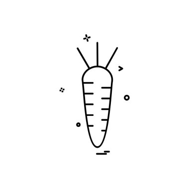 Havuç simgesi tasarım, renkli vektör çizim