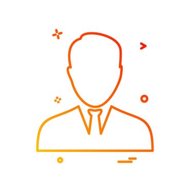 Avatar erkek simge tasarım vektörü