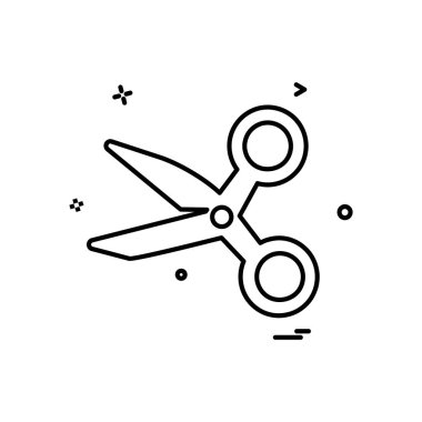 Makas simge tasarlamak vektör