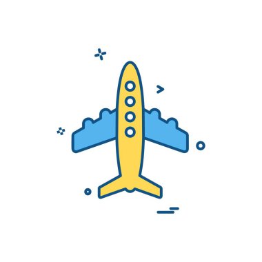 Uçak simgesi tasarım vektörü
