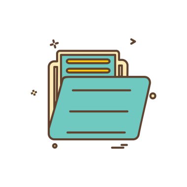 Klasör simge tasarlamak vektör 