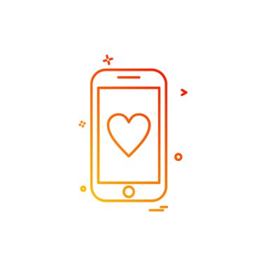 Mobil simge tasarım vektörü