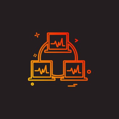 Bilgisayar Teknolojisi simgesi tasarım vektörü