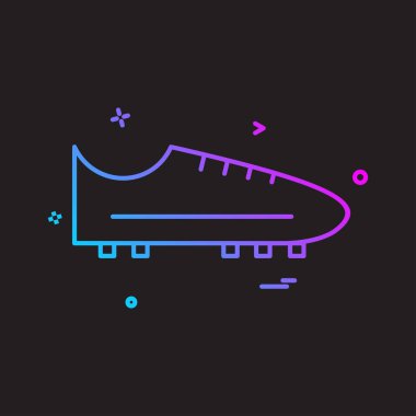 Ayakkabı simgesi tasarım, renkli vektör çizim