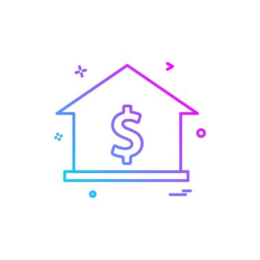 house dollar ev ikonu vektör tasarımı