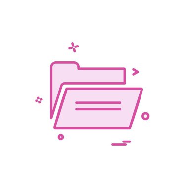 Klasör simge tasarlamak vektör