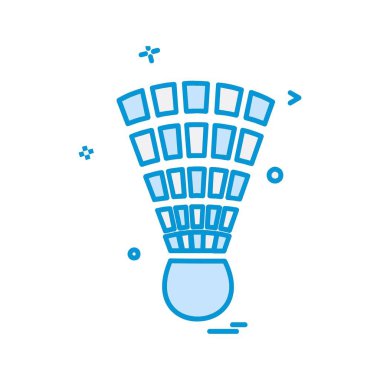 Badminton simge tasarlamak vektör