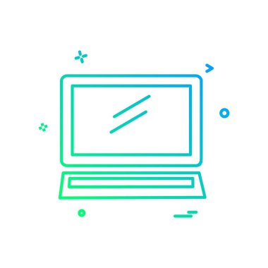 Dizüstü bilgisayar simgesi tasarım vektörü