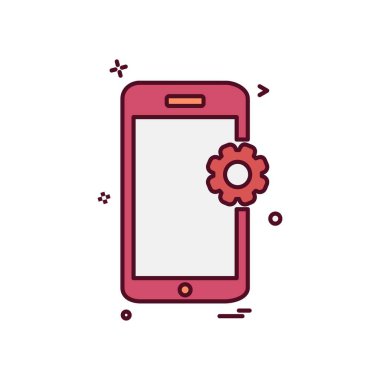 Mobil simge tasarım vektörü