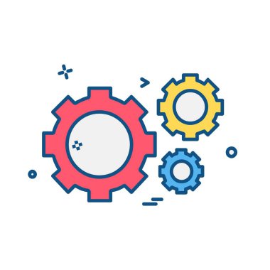 Donanım aracı simgesi tasarım, renkli vektör çizim 