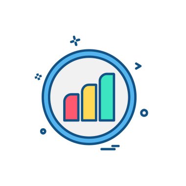 İş grafiği düz simge vektör çizim 