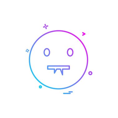 Emoji simgesi tasarım, renkli vektör çizim