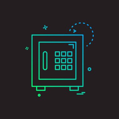 Güvenli simge tasarlamak vektör