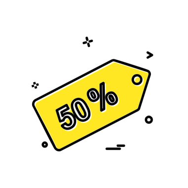 Satılık etiket simge tasarlamak vektör