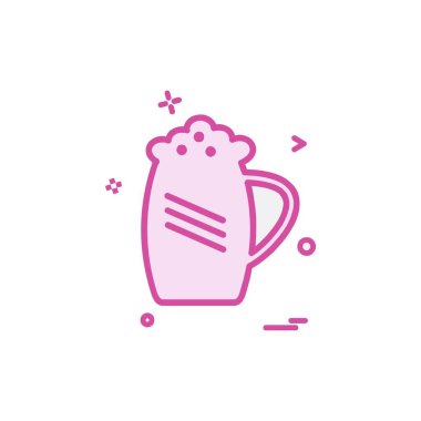 İçki simgesi tasarım, renkli vektör çizim 