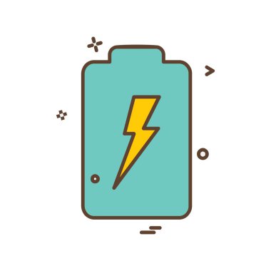 Batarya simgesi tasarım vektörü