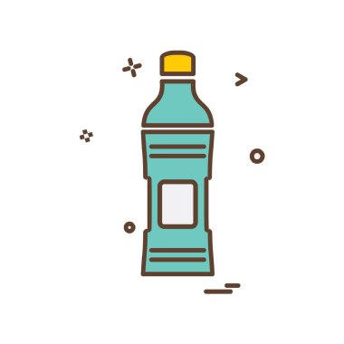 İçki simgesi tasarım, renkli vektör çizim 