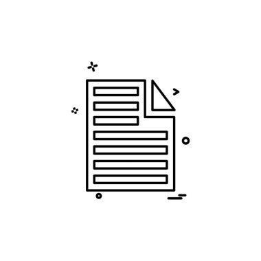 Belge simgesi tasarım vektörü