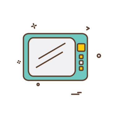 TV simgesi tasarım vektörü