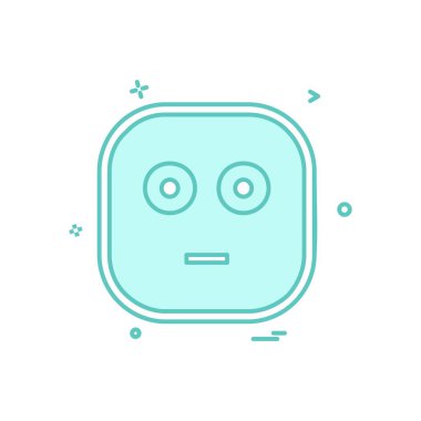 Üzgün emoji simgesi tasarım vektörü