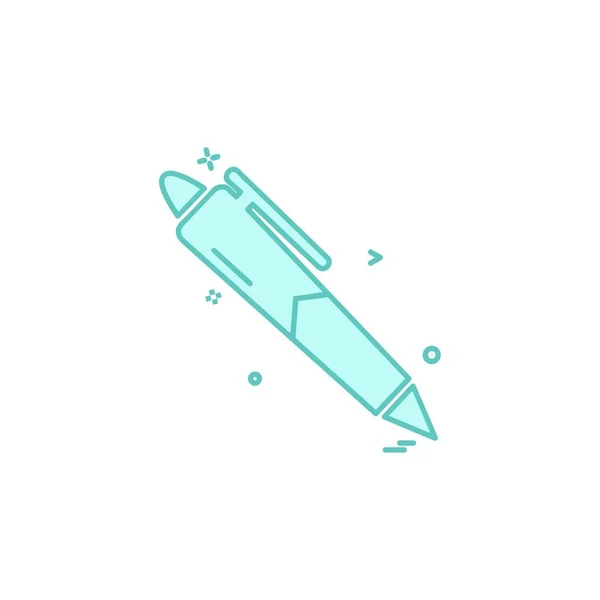 Pen Ikony Designu Vektorové Ilustrace — Stockový vektor