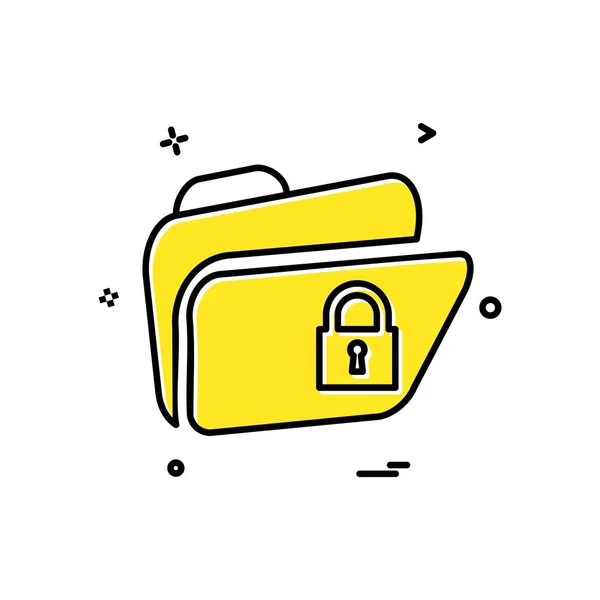 Ordner Icon Design Vektor Illustration — Stockvektor