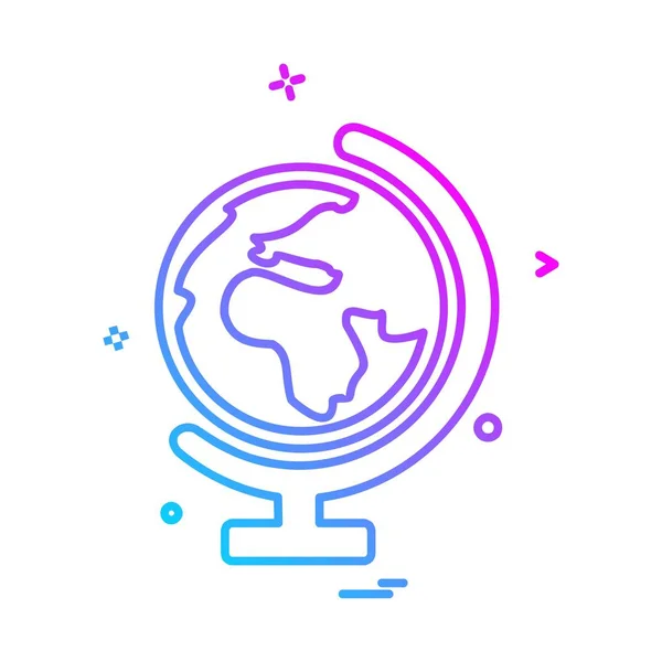 World Globe Icon Design Vector — Stock Vector