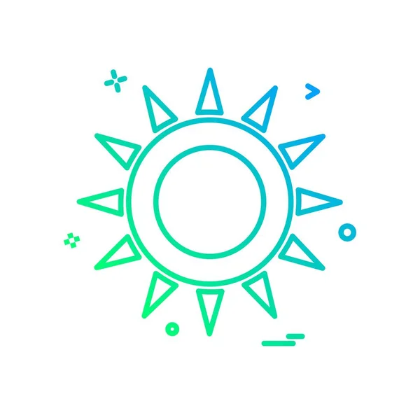 Sol Icono Diseño Vector — Vector de stock