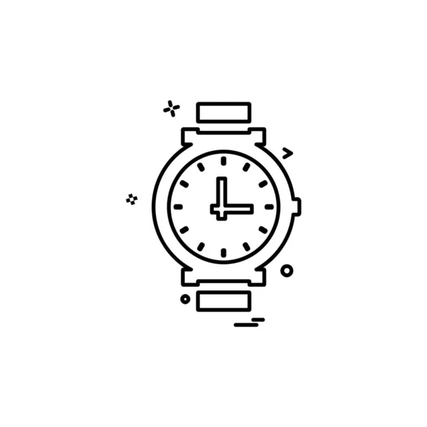 Watch Ikonra Design Színes Vektoros Illusztráció — Stock Vector