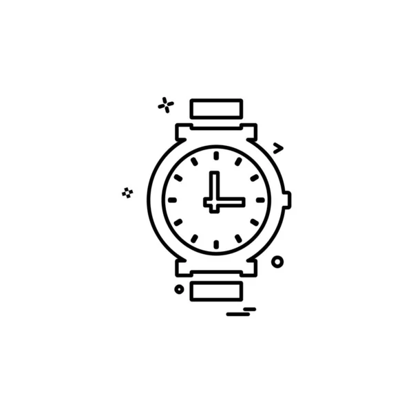 Horloge Pictogram Ontwerp Kleurrijke Vectorillustratie — Stockvector