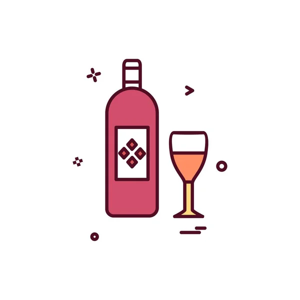 Drink Icon Design Bunte Vektorillustration — Stockvektor