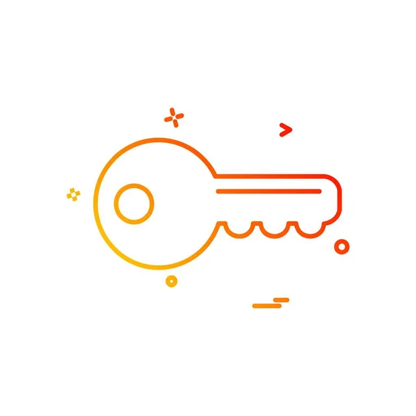 Key Icon Design Vector Illustration — Stock Vector