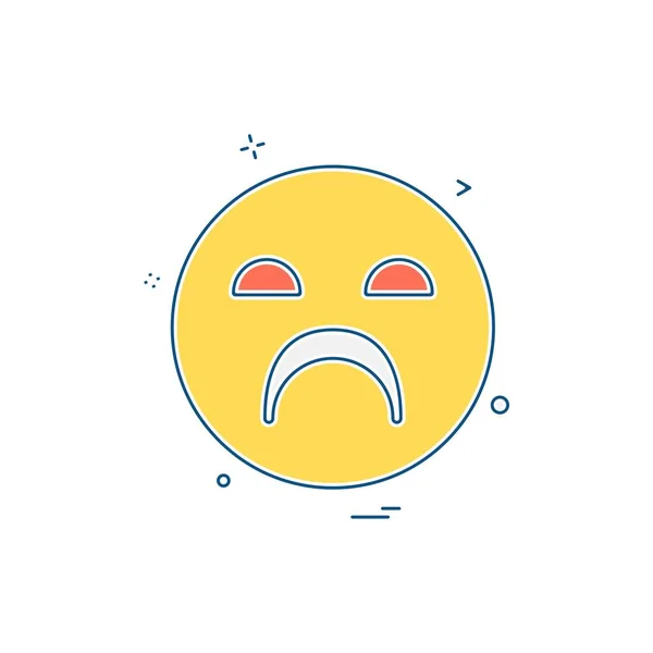 Emoji Ikon Design Vektorillustration — Stock vektor