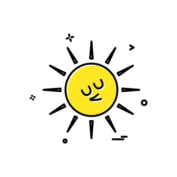 Sun Icon Design Colorful Vector Illustration — Stock Vector
