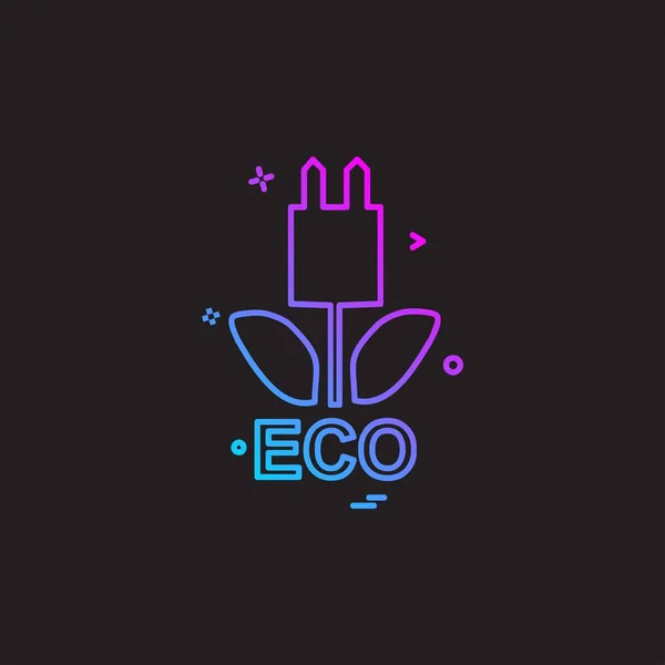 Ecologie Icon Design Vector — Vector de stoc