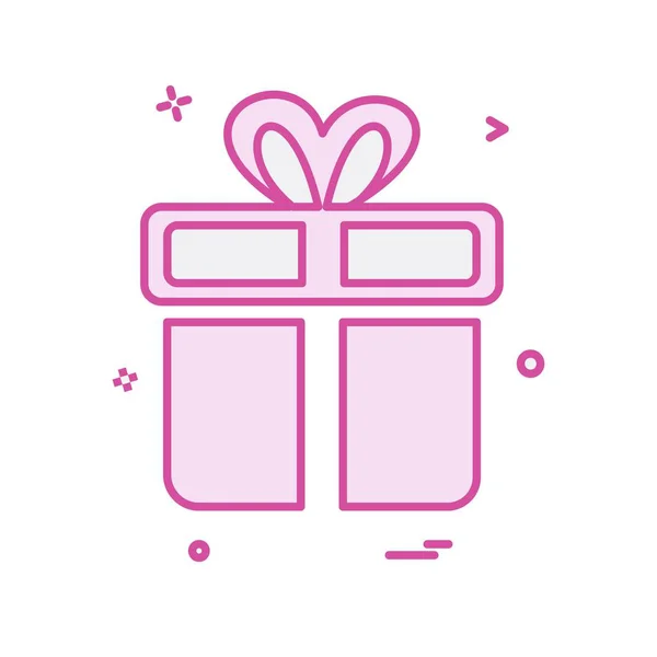 Geschenkbox Symbol Design Vektor Illustration — Stockvektor