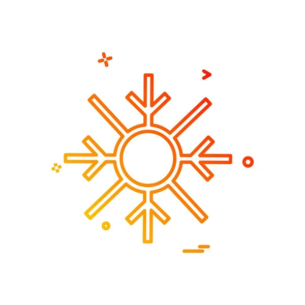 Snowflake Simple Icon White Background — Stock Vector