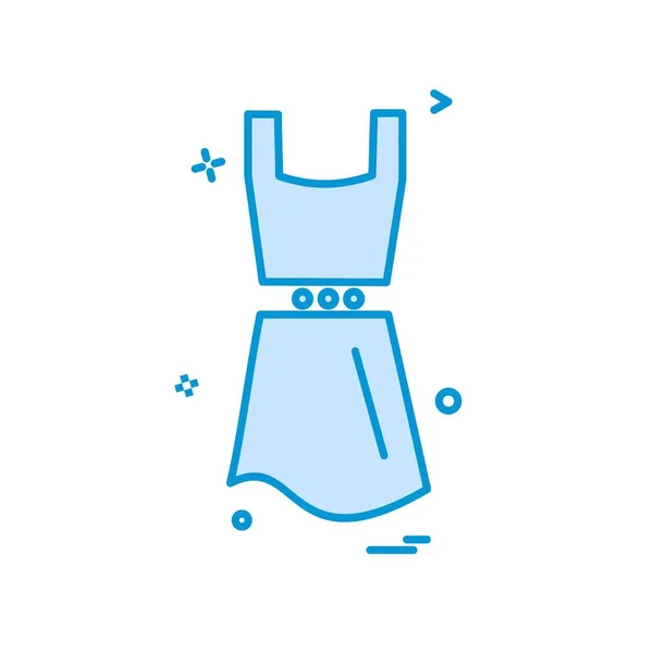 Vestido Icono Plano Vector Ilustración — Vector de stock